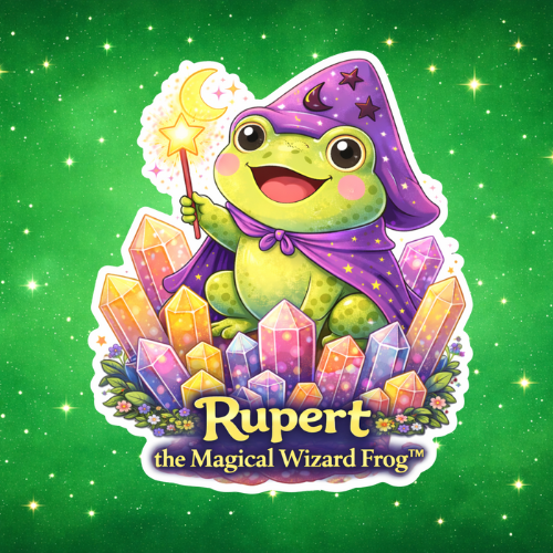 Rupert the Magical Wizard Frog Stickers