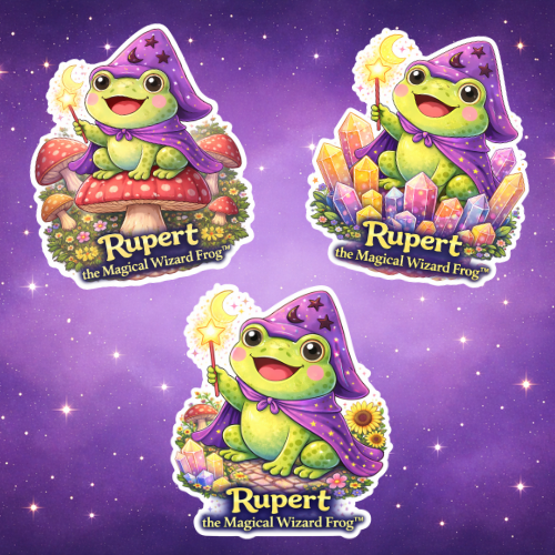 Rupert the Magical Wizard Frog Stickers